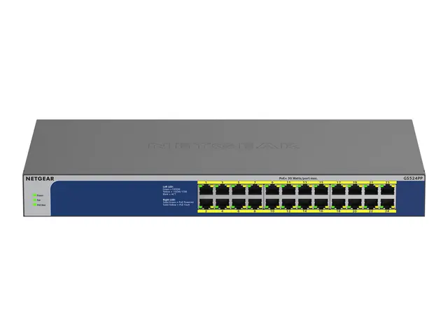 NETGEAR GS524PP - Switch - ikke-styrt - 24 x 10/100/1000 (PoE+) - ...