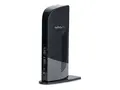 StarTech.com Dual Monitor USB 3.0 Laptop Docking Station with HDMI/DVI/VGA &amp; 6xUSB Ports Universal USB Dock for Mac &amp; Windows - Black (USB3SDOCKHD) - dokkingstasjon - USB - 1GbE