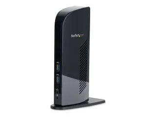 StarTech.com Dual Monitor USB 3.0 Laptop Docking Station with HDMI/DVI/VGA &amp; 6xUSB Ports Universal USB Dock for Mac &amp; Windows - Black (USB3SDOCKHD) - dokkingstasjon - USB - 1GbE