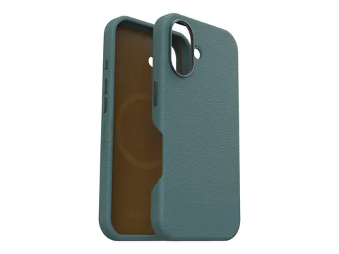 OtterBox Symmetry Series - Baksidedeksel for mobiltelefon MagSafe-samsvar - kaktusl&#230;r, polyuretan - salbeige (gr&#248;nn) - for Apple iPhone 16