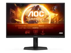 AOC Gaming CQ27G4X - G4 Series LED-skjerm - gaming - kurvet - 27&quot; - 2560 x 1440 QHD @ 180 Hz - Fast VA - 300 cd/m&#178; - 4000:1 - HDR10 - 0.5 ms - 2xHDMI, DisplayPort - svart