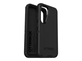 OtterBox Defender Series - Baksidedeksel for mobiltelefon robust - silikon, minneskumplast - svart - for Samsung Galaxy S25