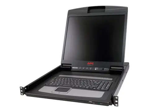 APC LCD Console - KVM-konsoll - 19" - kan monteres i rack 1280 x 1024 - VGA - svart - 1U - for P/N: SMTL2K2RM2UCLNC, SMTL3KRM2UCLNC, SRT5KRMXLT-A, SRT6KRMXLT-A, SRT8KRMXLT-A