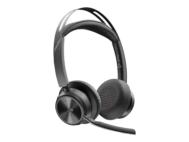 Poly Voyager Focus 2 - Hodesett on-ear Bluetooth trådløs aktiv stø...