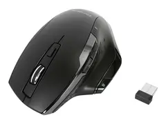 Targus - Mus - ergonomisk - antimikrobielt middel h&#248;yrehendt - 7 knapper - tr&#229;dl&#248;s - 2.4 GHz - USB tr&#229;dl&#248;s mottaker - svart