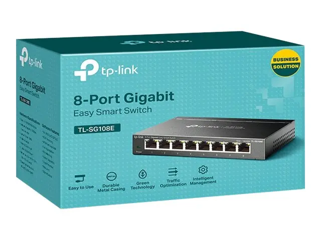 TP-Link JetStream TL-SG108E Easy Smart Switch - Styrt 8 x 10/100/1...