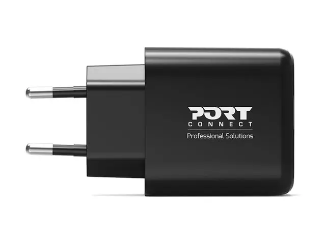 PORT Connect - Strømadapter GaN 65 watt 3.25 A PD, QC 3.0 2 utgang...