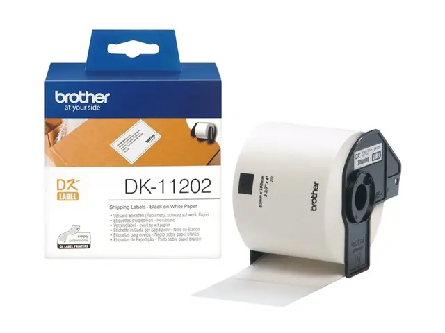 Brother DK-11202 - Svart på hvitt 62 x 100 mm 300 etikett(er) (1 r...