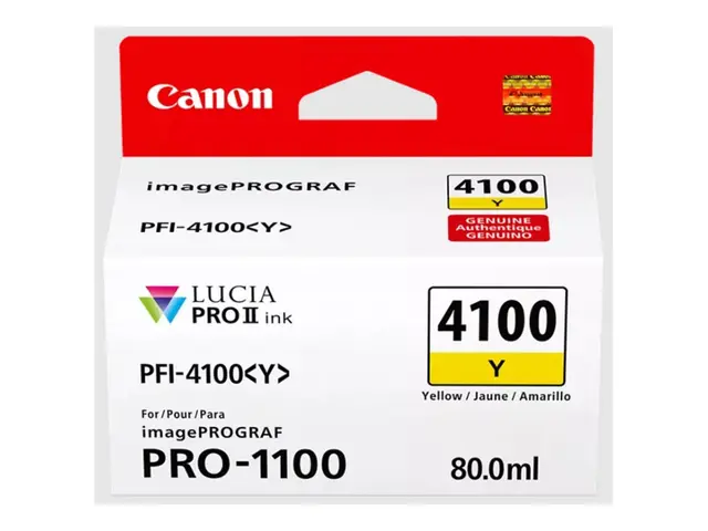 Canon PFI-4100 Y - 80 ml gul original hengeboks blekkbeholder for ...