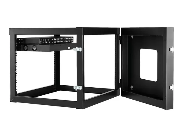Startech "8U Hinged Open Frame Wall Mount Network Rack - 4-Post 22...