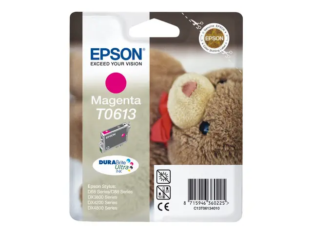 Epson T0613 - 8 ml - magenta - original - blister - blekkpatron - ...