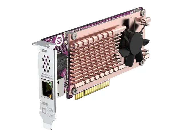 QNAP QM2-2P10G1TB - Diskkontroller M.2 PCIe 3.0 x4 (NVMe) lav prof...