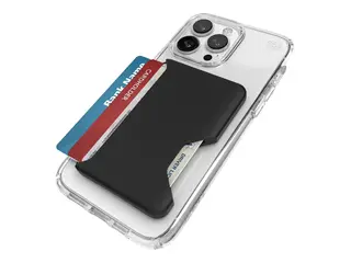 Speck - Visittkortboks for 3 kredittkort med klikkl&#229;s - MagSafe-samsvar - svart - for Apple iPhone 14, 14 Pro, 14 Pro Max, 15, 15 Pro, 15 Pro Max