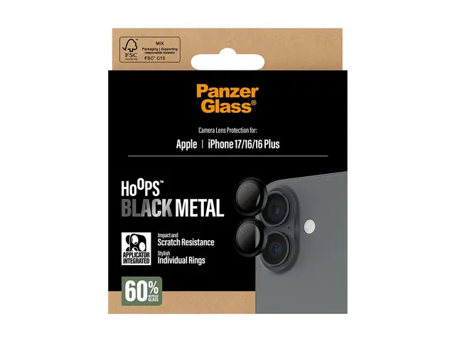 PanzerGlass Hoops - Linsebeskytter for mobiltelefon svart Apple iP...