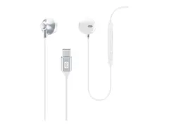Cellular Line Orbit - &#216;repropper med mikrofon i &#248;ret - kablet - USB-C - hvit