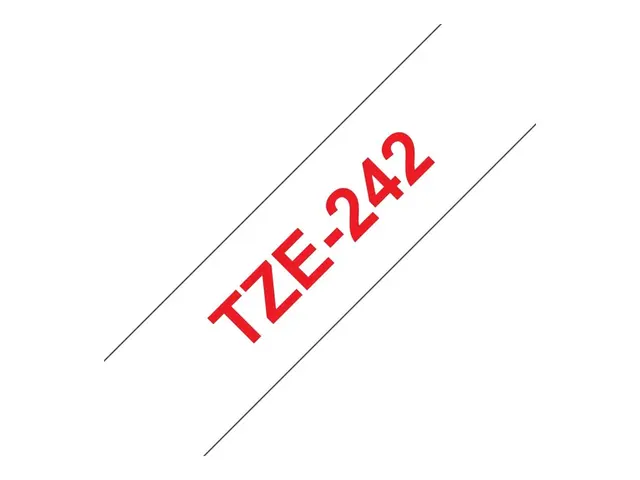 Brother TZe-242 - Selv-adhesiv rødt på hvitt Rull (1,8 cm x 8 m) 1...
