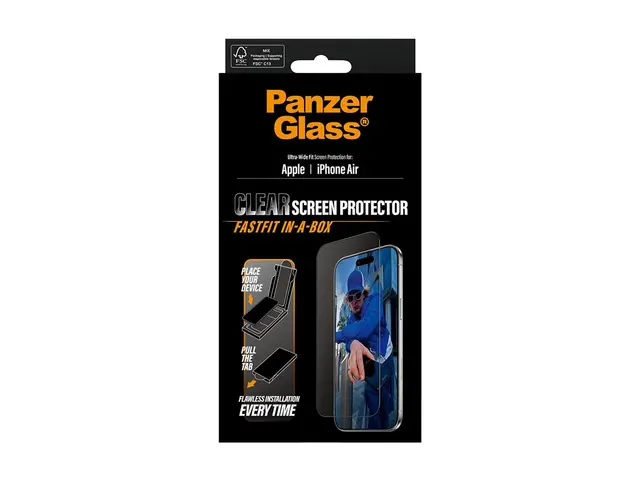 PanzerGlass - Skjermbeskyttelse for mobiltelefon - ultra-bred pass...