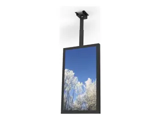 HI-ND - Monteringskomponent (hylster) portrett - for digitalsignerings-LCD-panel - metall - svart, RAL 9005 - skjermst&#248;rrelse: 49&quot; - takmonterbar