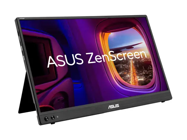 ASUS ZenScreen MB16AHVE - LED-skjerm - 15.6" portabel - 1920 x 1080 Full HD (1080p) @ 60 Hz - IPS - 250 cd/m² - 800:1 - 5 ms - Mini HDMI, 2xUSB-C - svart 