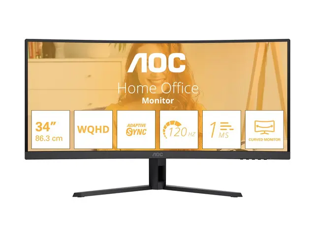 AOC Basic-line CU34B3E - B3 Series LED-skjerm kurvet 34" 3440 x 14...