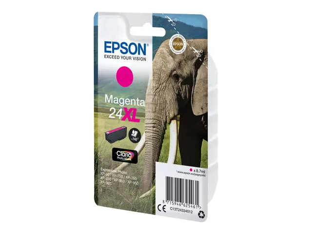 Epson 24XL - 8.7 ml - XL - magenta - original - blære med RF-alarm...