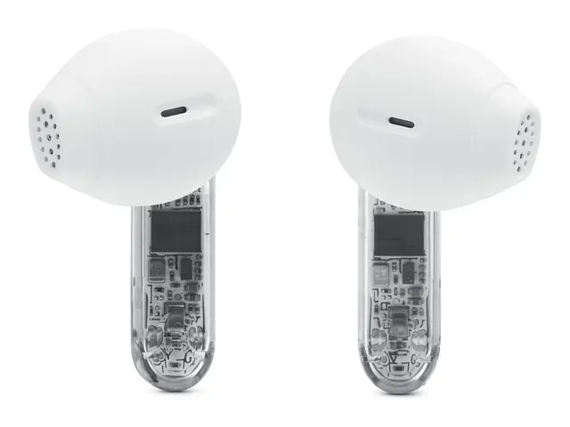 JBL TUNE Flex 2 - Ghost Edition - True wireless-hodetelefoner med mikrofon i øret - Bluetooth - aktiv støydemping - spøkelseshvit 