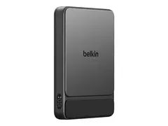 Belkin UltraCharge - Trådløs nødlader - slank 10000 mAh - 25 watt - Fast Charge (magnetisk, USB-C) - på kabel: USB-C - svart