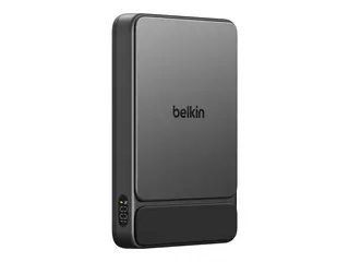 Belkin UltraCharge - Trådløs nødlader - slank 10000 mAh - 25 watt - Fast Charge (magnetisk, USB-C) - på kabel: USB-C - svart