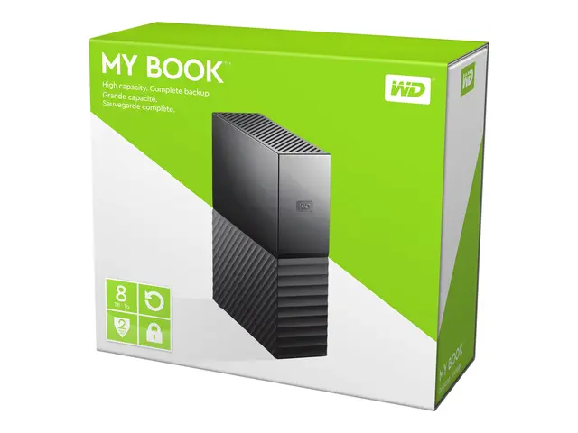 WD My Book WDBBGB0080HBK - Harddisk - kryptert - 8 TB - ekstern (s...