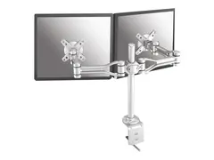 Neomounts FPMA-D1030D - Monteringssett - full bevegelse for 2 LCD-skjermer - sølv - skjermstørrelse: 10"-24" - klemmemonterbar, skrivebordsmonterbar