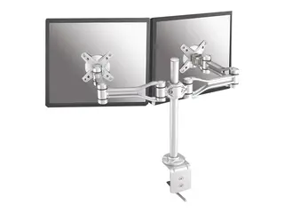 Neomounts FPMA-D1030D - Monteringssett - full bevegelse for 2 LCD-skjermer - sølv - skjermstørrelse: 10"-24" - klemmemonterbar, skrivebordsmonterbar