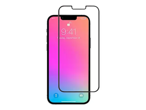 Screenor Privacy 360 - Skjermbeskyttelse for mobiltelefon glass - rammefarge svart - for Apple iPhone 13, 13 Pro, 14, 16e, 17e