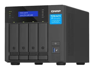 QNAP TVS-H474 - NAS-server - 4 br&#248;nner SATA 6Gb/s - RAID JBOD, 0, 1, 5, 6, 10, TM, RAID TP - RAM 8 GB - Gigabit Ethernet / 2.5 Gigabit Ethernet - iSCSI st&#248;tte