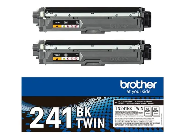 Brother TN241BK - 2-pack - svart - original - tonerpatron - for Br...