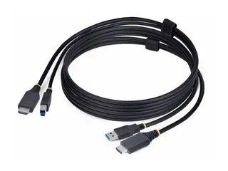 StarTech.com 6ft (1.8m) HDMI and USB 5Gbps KVM Cable Tastatur / video / musekabel (KVM) - HDMI, USB-type A (hann) til HDMI, USB Type B (hann) - 1.8 m - 4K 60Hz st&#248;tte, HDR10-st&#248;tte - svart