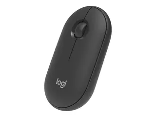 Logitech Pebble M350 - Mus - optisk - 3 knapper trådløs - 2.4 GHz, Bluetooth - USB trådløs mottaker - grafitt