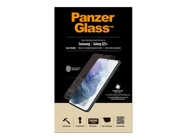 PanzerGlass - Skjermbeskyttelse for mobiltelefon - glass - krystal...