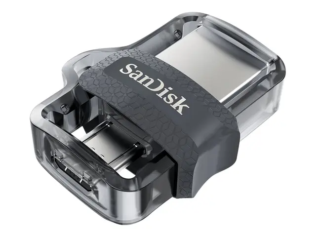 SanDisk Ultra Dual M3.0 - USB-flashstasjon - 256 GB - USB 3.0 / mi...
