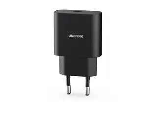 Unisynk Slim Wall Charger - Str&#248;madapter 20 watt - 3 A - PD 3.0 (24 pin USB-C)