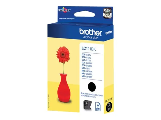 Brother LC121BK - Svart - original - blekkpatron - for Brother DCP...