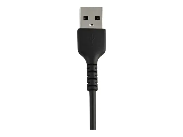 StarTech.com 12 in(30cm) Durable Black USB-A to Lightning Cable, H...