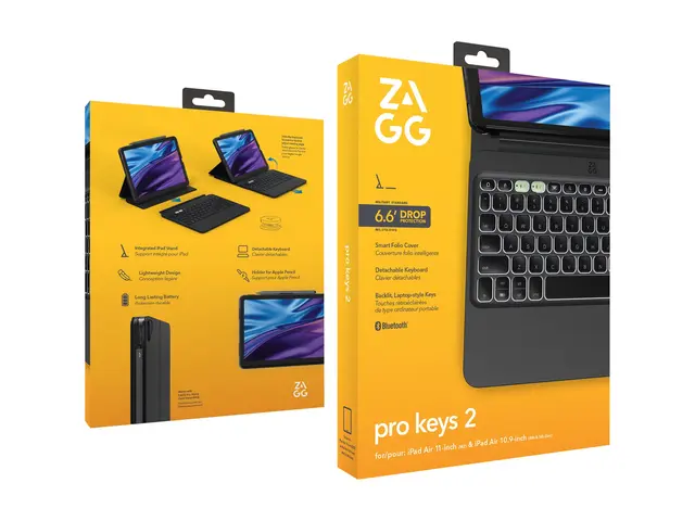 ZAGG Pro Keys 2 - Tastatur og folioveske (foliodekke) bakgrunnsbel...