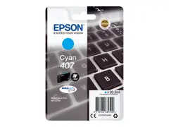 Epson 407 - 20.3 ml - L-størrelse - cyan original - blekkpatron - for WorkForce Pro WF-4745, WF-4745DTWF