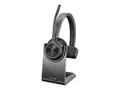 Poly Voyager 4310-M - Voyager 4300 UC series hodesett - on-ear - Bluetooth - tr&#229;dl&#248;s, kablet - USB-C - svart - Certified for Microsoft Teams