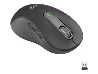Logitech Signature M650 L LEFT Mus - stor st&#248;rrelse - venstrehendt - optisk - 5 knapper - tr&#229;dl&#248;s - 2.4 GHz, Bluetooth - Logitech Logi Bolt USB-mottaker - grafitt