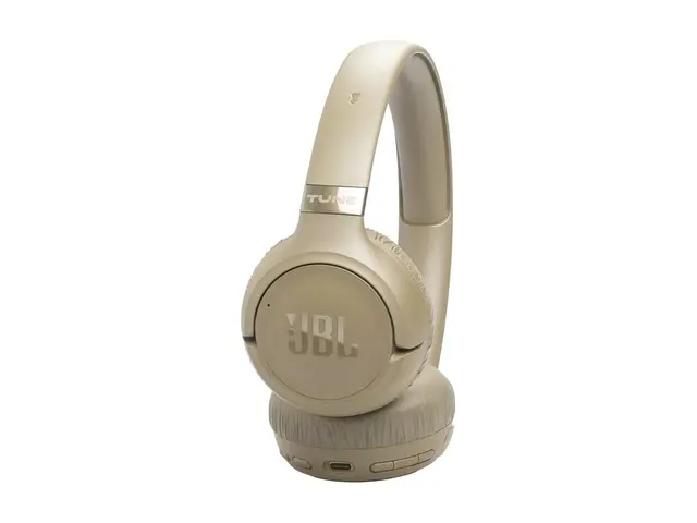 JBL TUNE 680NC - Hodetelefoner med mikrofon on-ear - Bluetooth - trådløs, kablet - aktiv støydemping - beige 