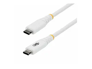 StarTech - USB-kabel - USB-C (hann) til USB-C (hann) USB 2.0 - 5 A - 2 m - ultra flexible, USB Power Delivery (240 W), USB-IF Sertifisert, robust, utvidet effektområde (EPR) - hvit