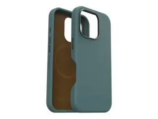 OtterBox Symmetry Series - Baksidedeksel for mobiltelefon MagSafe-samsvar - kaktuslær, polyuretan - salbeige (grønn) - for Apple iPhone 16 Pro