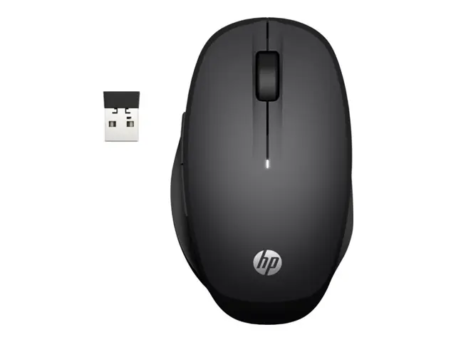 HP Dual Mode - Mus trådløs Bluetooth, 2.4 GHz USB mottaker svart f...