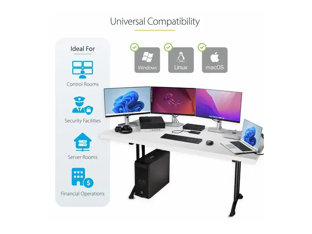 StarTech.com 4-Port KM Switch with Mouse Roaming, USB for Keyboard...